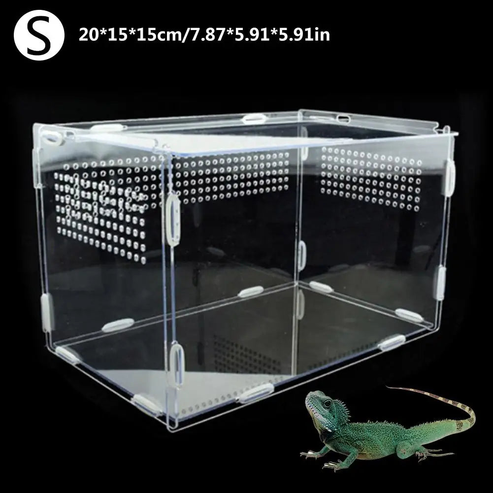 Transparent Acrylic Reptile Breeding Box – Vivarium for Small Reptiles and Insects - Premium breeding box from Lizard Vigilante - Just $19.99! Shop now at Lizard Vigilante