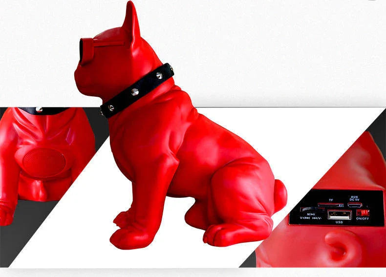 2023 Wireless Bluetooth Speaker  French Bulldog cumputer speakers Portable Stereo Super Bass USB AUX Outdoor Full Dog Subwoofer