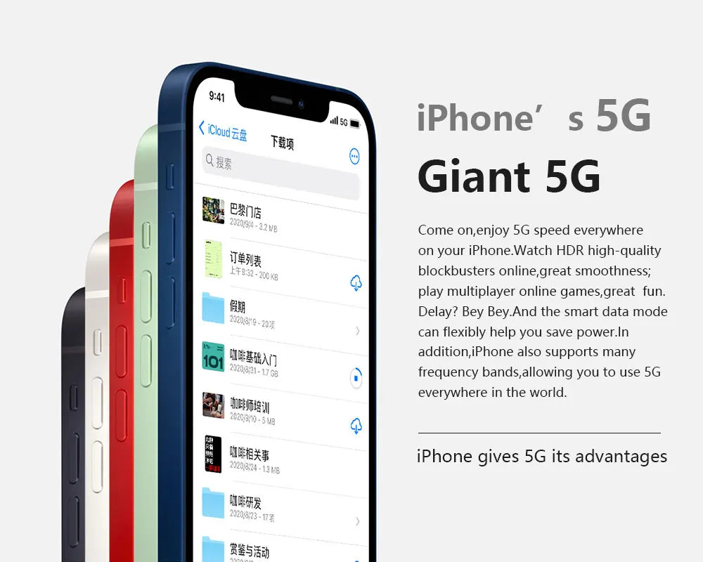 iPhone 12 5G iphone12 6.1" Genuine Super OLED RAM 4GB ROM 64/128/256GB A14 Bionic Face ID NFC 98% New Original Cell Phone