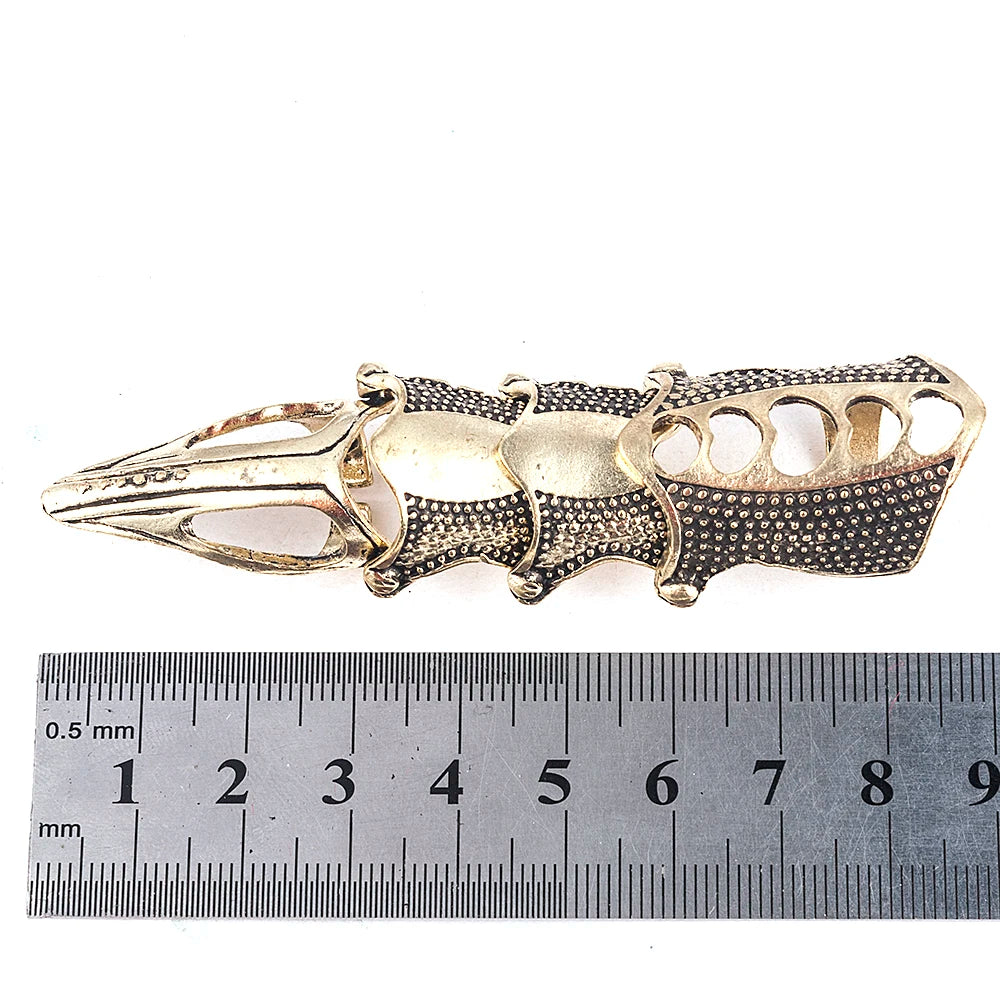 NEW Cool Boys Punk Gothic Rock Scroll Joint Armor Knuckle Metal Full Finger Ring Gold Cospaly DIY Ring Halloween decoration - Premium ring from Lizard Vigilante - Just $14.99! Shop now at Lizard Vigilante