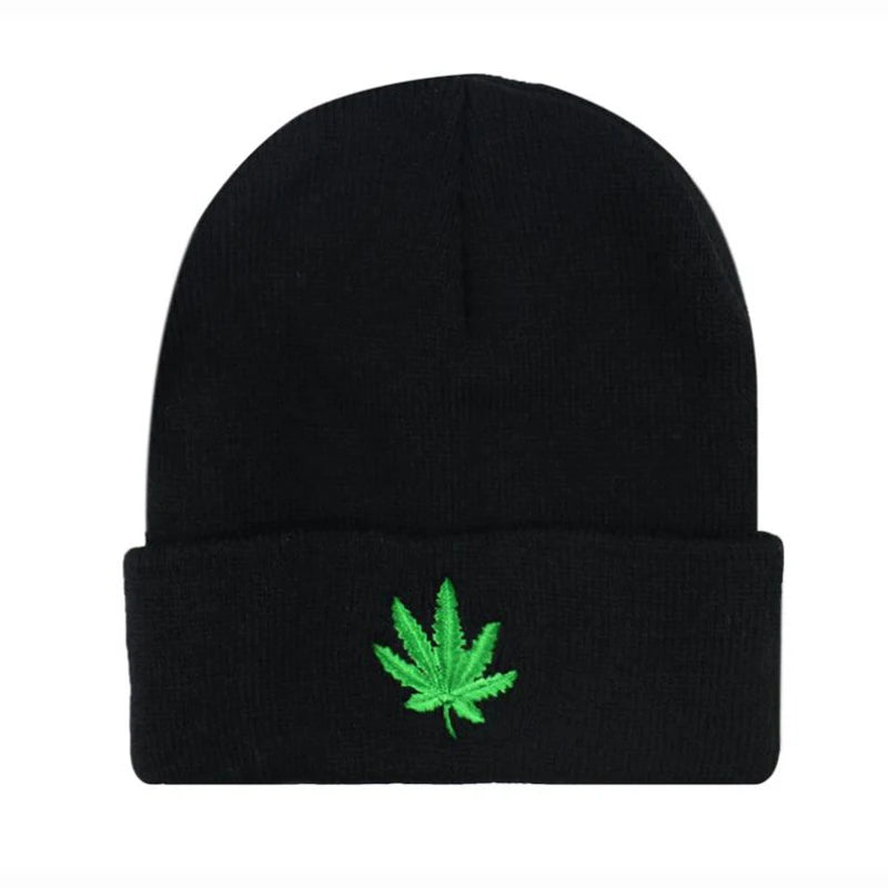 New Classic Fashion Men Women Winter Weed Leaf Beanie Hats - Premium unisex beanie from Lizard Vigilante - Just $18.88! Shop now at Lizard Vigilante