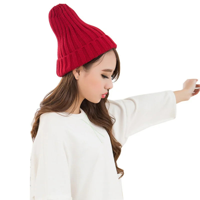 Wholesale Hat Female Unisex Cotton Blends Solid Warm Soft HIP HOP Knitted Hats Men Winter Caps Women Skullies Beanies Girl - Premium  from Lizard Vigilante - Just $5.99! Shop now at Lizard Vigilante