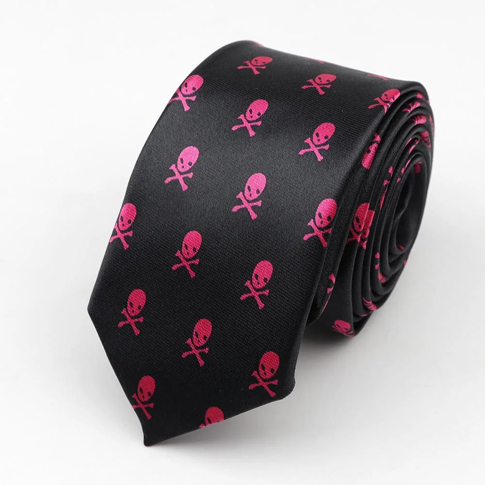 Midnight Soundcheck Skinny Tie – Color Blast Music Notes & Piano Neck Tie For Stage Misfits And Loud Offices