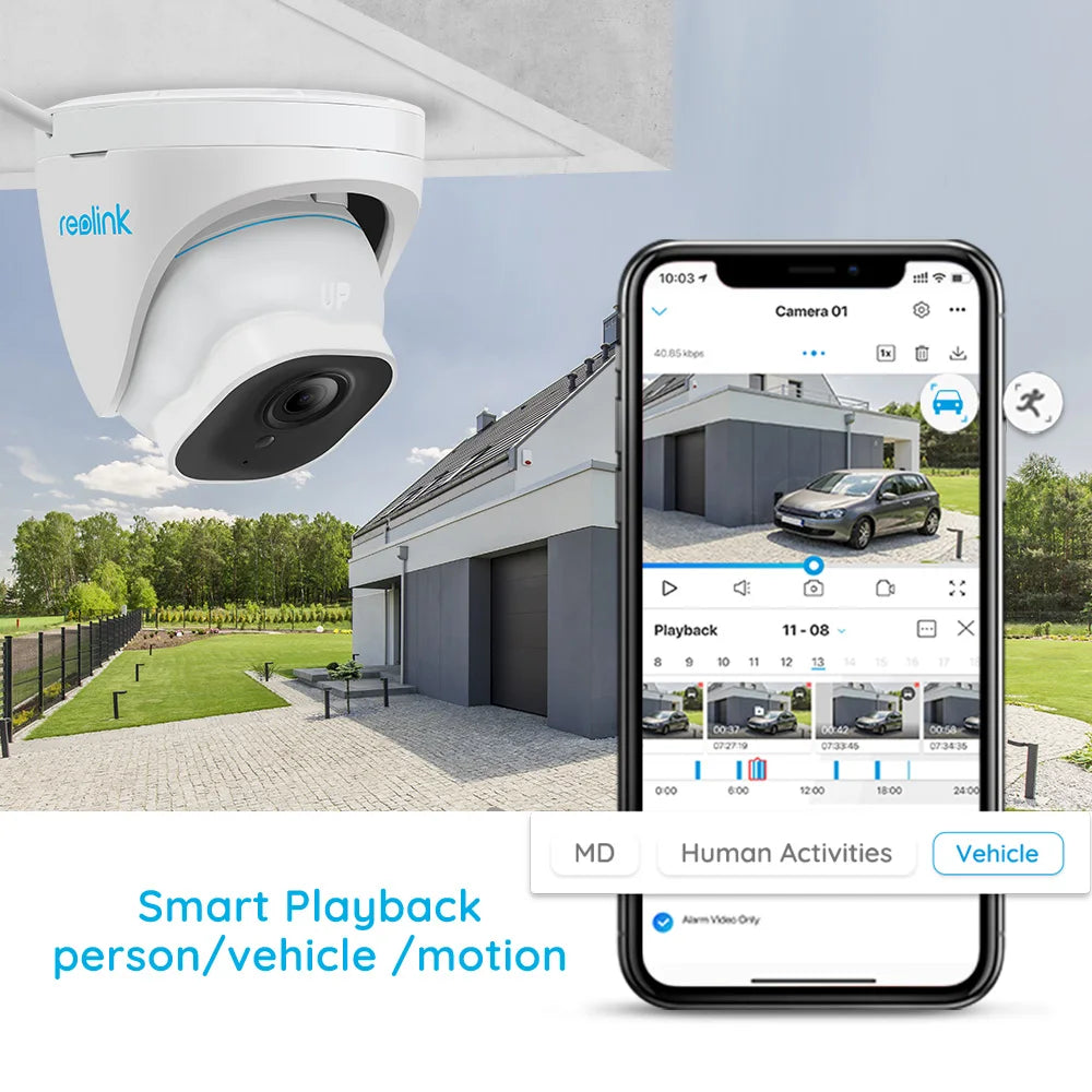 Reolink 2Pcs 4K PoE Outdoor Camera 8MP Human Car pet Detection Security IP Cam Smart Night Version Home Surveillance Camera 820A - Premium  from Lizard Vigilante - Just $297.99! Shop now at Lizard Vigilante