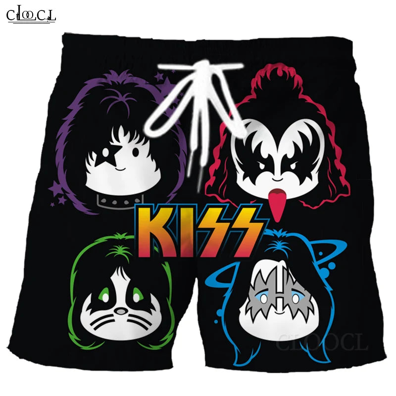 KISS Band 3D Print Men's Summer Fashion Shorts For Comfort - Premium shorts from Lizard Vigilante - Just $30.99! Shop now at Lizard Vigilante