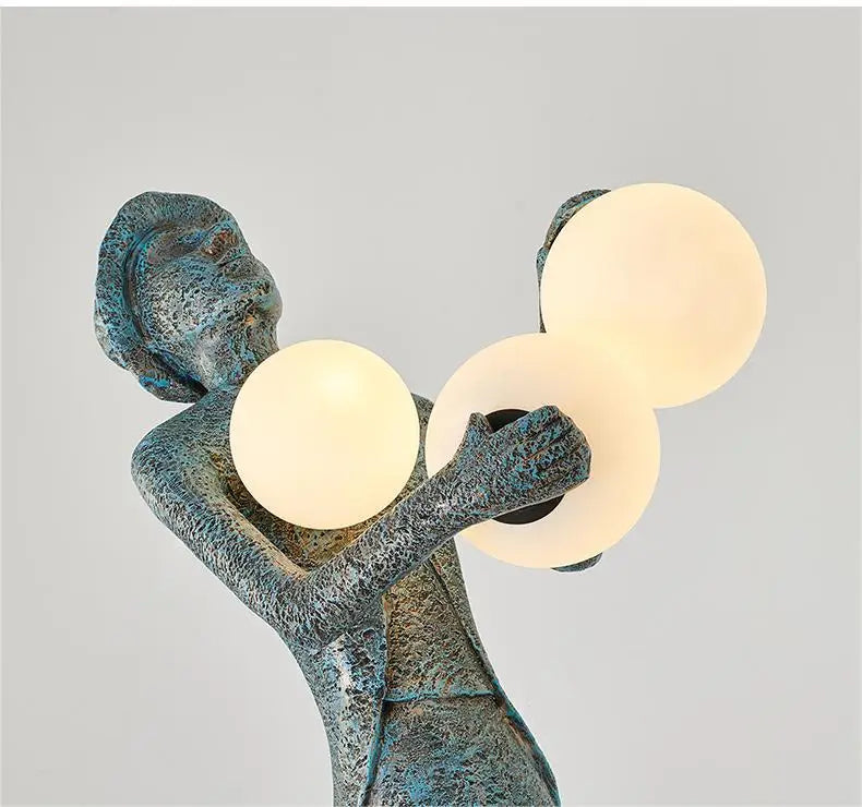 Modern Human Body Resin Decorative Abstract Statue Sculpture Lamp Floor Art Light Women Lady Home Decor Animal Decorative Bronze