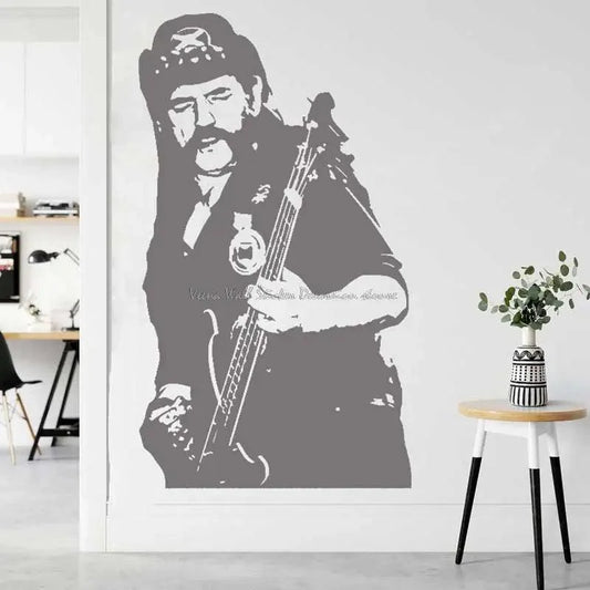 Lemmy Wall Sticker – Heavy Metal Vinyl Art for Home & Music Room Decor - Premium wall sticker from Lizard Vigilante - Just $15.99! Shop now at Lizard Vigilante