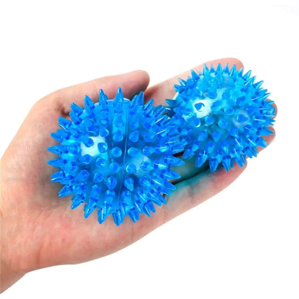 Dog Squeaky Toys Colorful Soft Rubber Luminous Pet Puppy Dog Chewing Playing Elastic Hedgehog Ball Toy Small Pet Supplies - Premium  from Lizard Vigilante - Just $15.99! Shop now at Lizard Vigilante