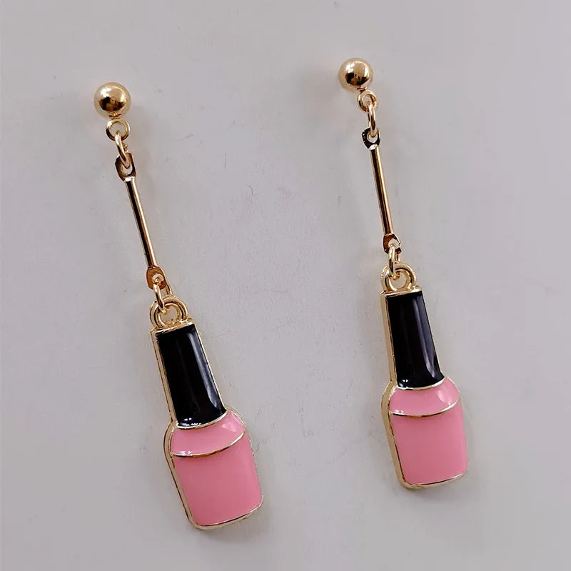 Creative nail salon art nail polish enamel earrings ladies girls gifts