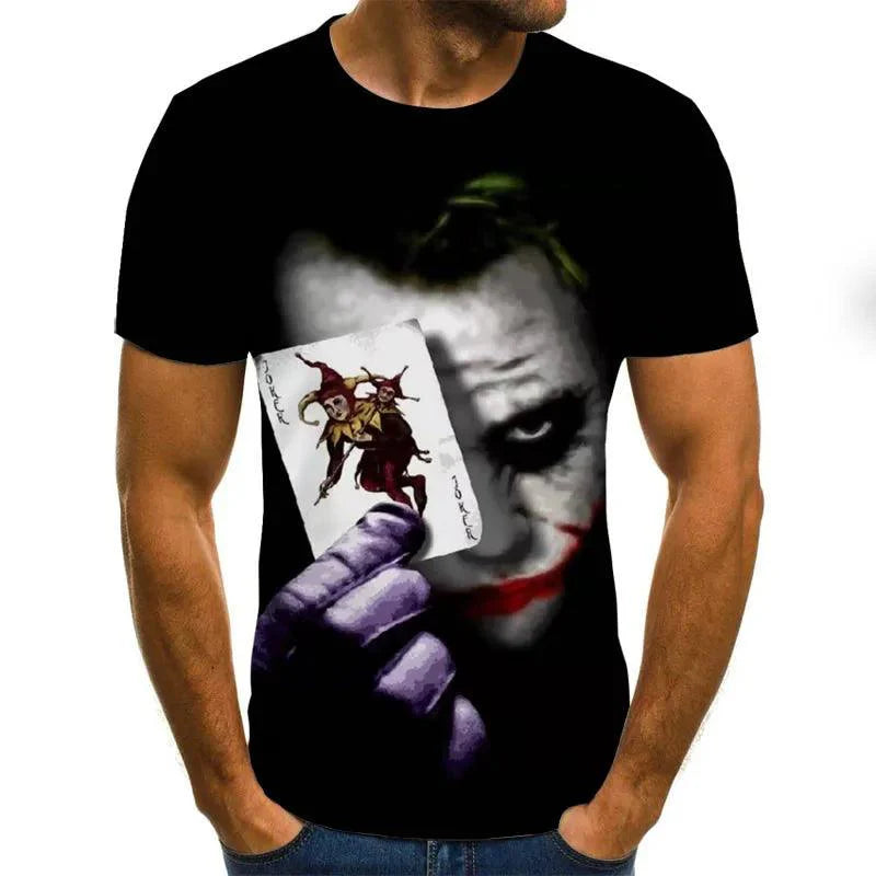 Joker 3D Print T Shirt Men Women Vendetta Tshirt Summer Casual Short Sleeve O-neck Streetwear Tops & Tees - Premium T-shirt from Lizard Vigilante - Just $24.39! Shop now at Lizard Vigilante