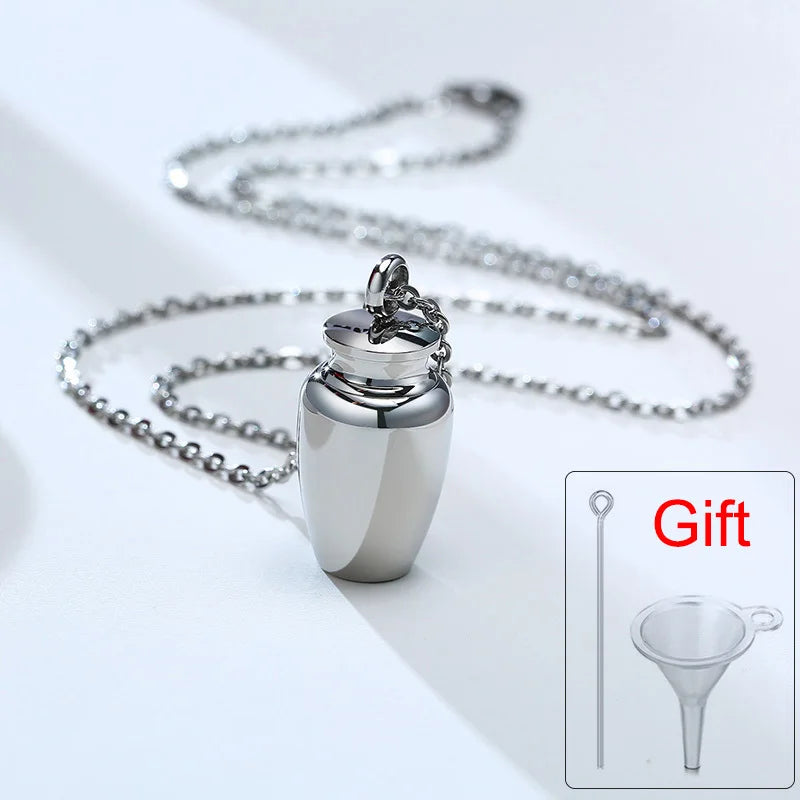 Vnox Openable Earthen Jar Columbarium Shape Pendant for Men Women,Stylish Perfume Holder Ashes Cremation Urn Punk Rock Necklace - Premium  from Lizard Vigilante - Just $18.99! Shop now at Lizard Vigilante