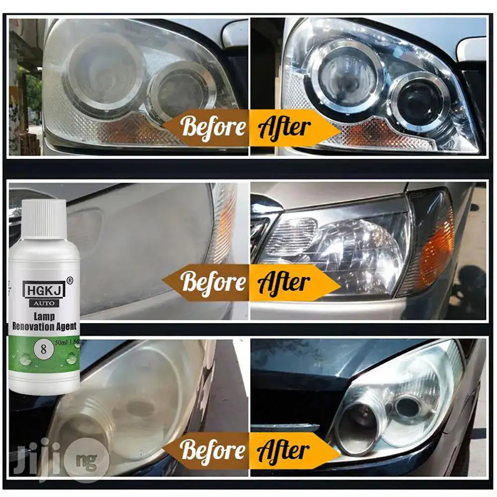 HGKJ 8 Lamp Renovation Agent Auto Headlight Headlamp Polish Restoration Kit Long Lasting Protection Oxidation Liquid for Car