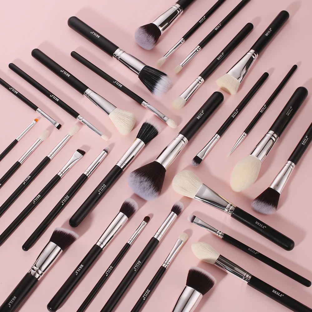 BEILI Professional Black Makeup Brushes Set - Natural Goat Hair, Synthetic Hair, 30-Piece Kit - Premium makeup brush set from Lizard Vigilante - Just $35.99! Shop now at Lizard Vigilante