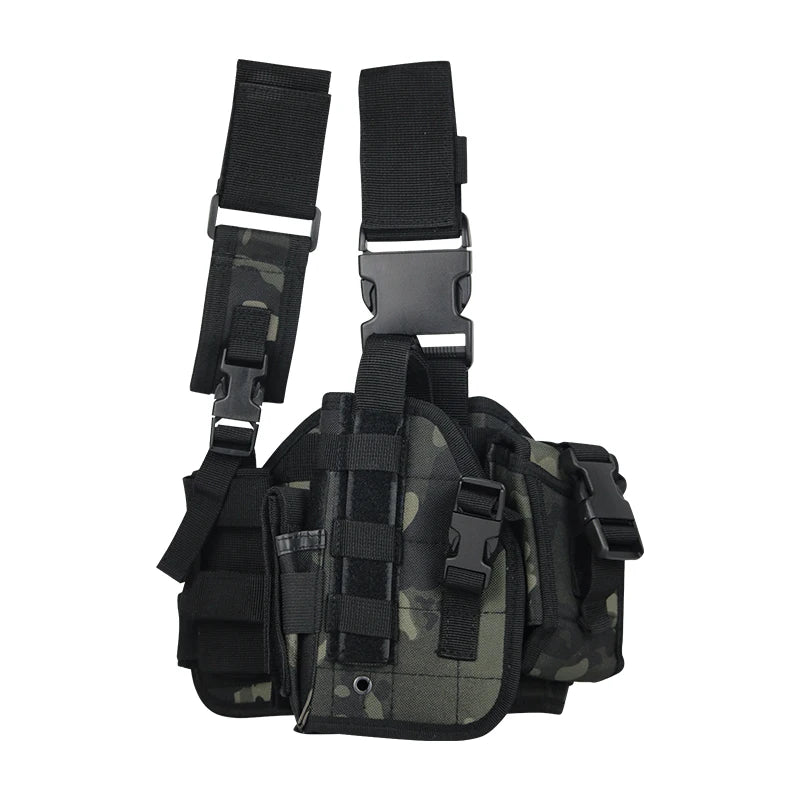 Tactical Leg Gun Holster Outdoor Multi-function Camouflage Bag Tied Leg Pistol Protective Cover Phone Pocket Hunting Gear - Premium  from Lizard Vigilante - Just $29.99! Shop now at Lizard Vigilante