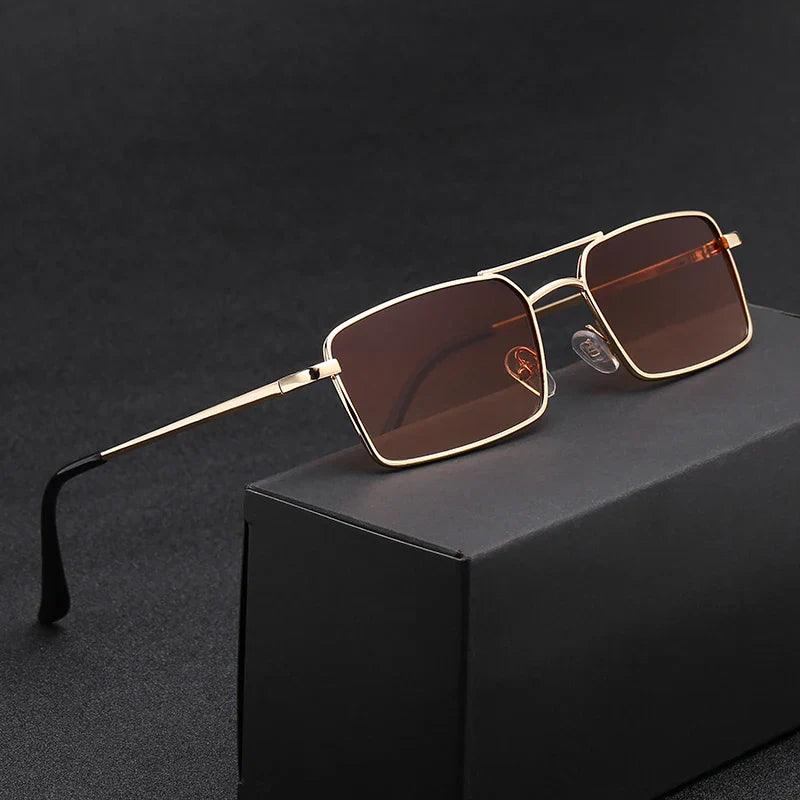 Designer Women's Anti-Reflective Mirror Sunglasses Fashion Metal Square Glasses Classic Men Out Door Sun Glasses Uv400 - Lizard Vigilante