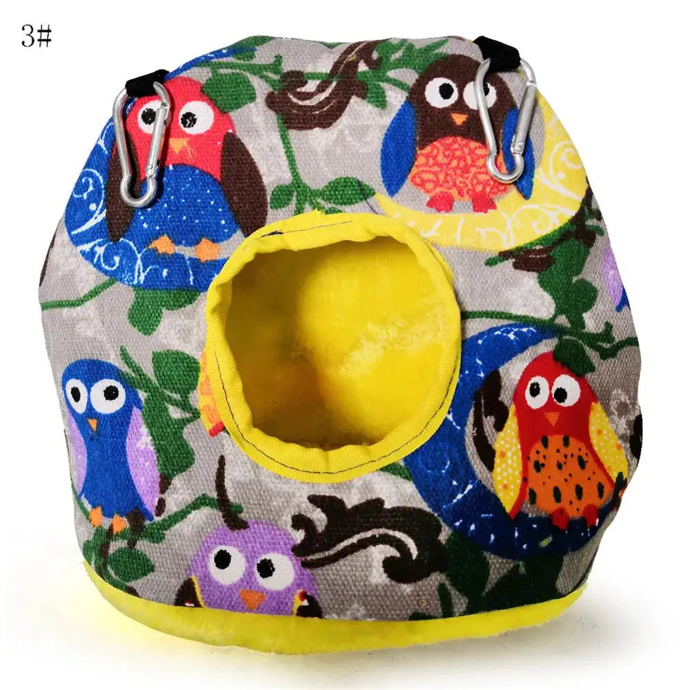 Pet Bird Supplies Round Warm Nest for Birds Parrot Birdhouse Cotton Hammock Bird Cages Parakeet Budgie Hut Tent Bed Hanging Cave
