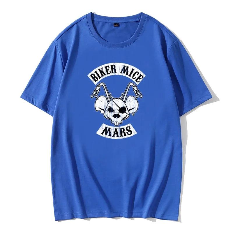 Biker Mice Mars Skull T Shirt Pirates Mouse Motorcycle Cool Tshirts Funny Mens Retro Skull Head T-Shirts 3D - Lizard Vigilante