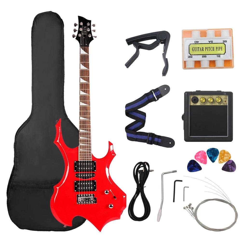 IRIN 24 Frets 6 Strings Electric Guitar Maple Body Electric Guitar Guitarra With Bag Speaker Necessary Guitar Parts & Accessories - Lizard Vigilante