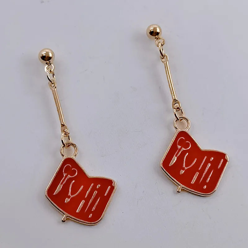 Creative nail salon art nail polish enamel earrings ladies girls gifts