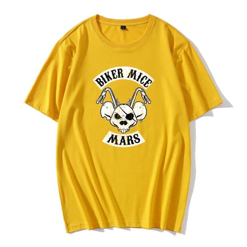 Biker Mice Mars Skull T Shirt Pirates Mouse Motorcycle Cool Tshirts Funny Mens Retro Skull Head T-Shirts 3D - Lizard Vigilante