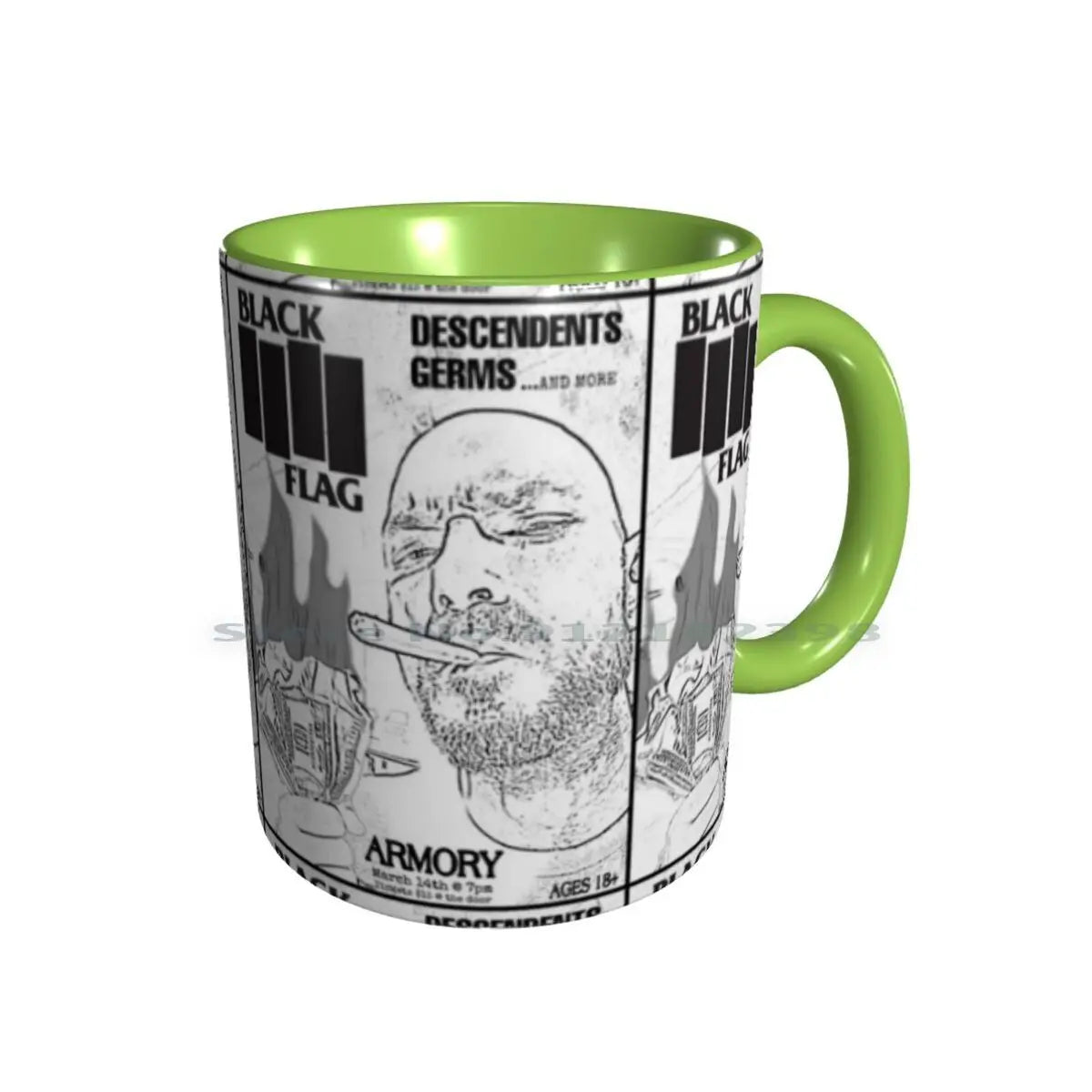 Black Flag Armory Ceramic Mug – Punk, Thrash Metal, and Protest-Themed Coffee Cup - Premium Ceramic Mugs from Lizard Vigilante - Just $22.88! Shop now at Lizard Vigilante