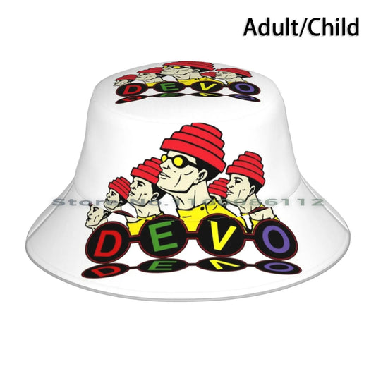 Devo Duty Now American Electronic New Wave Punk Rock Band Bucket Hat Sun Cap Whip It Freedom of Choice - Premium  from Lizard Vigilante - Just $14.99! Shop now at Lizard Vigilante