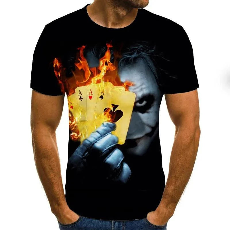 Joker 3D Print T Shirt Men Women Vendetta Tshirt Summer Casual Short Sleeve O-neck Streetwear Tops & Tees - Premium T-shirt from Lizard Vigilante - Just $24.39! Shop now at Lizard Vigilante