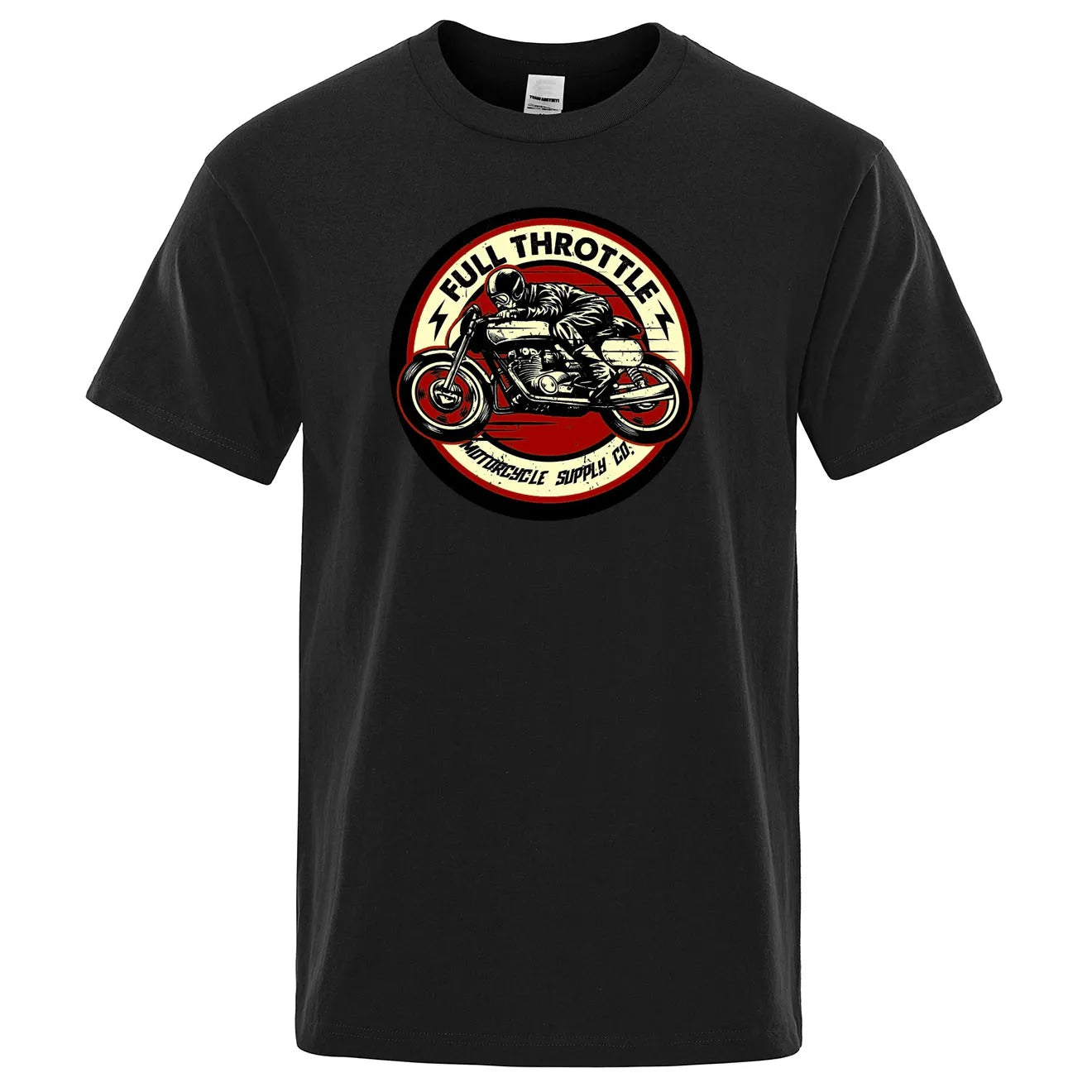 Full Throttle Rockabilly Biker T-Shirt - Ride in Style - Premium T-shirt from Lizard Vigilante - Just $23.88! Shop now at Lizard Vigilante