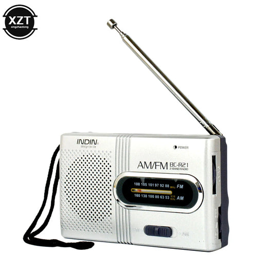 1PC NEW Portable Old Timey Mini Radio Handheld Dual Band AM FM Music Player Speaker with Telescopic Antenna Outdoor Radio Stereo - Premium electronics from Lizard Vigilante - Just $23.99! Shop now at Lizard Vigilante