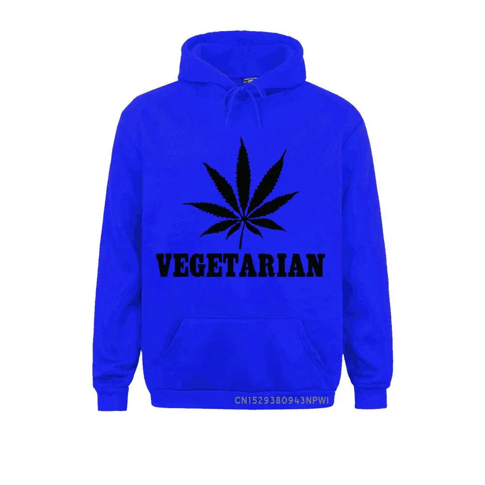 Vegetarian Weed Gift Sweatshirt for Men – Green Hemp Leaves Statement Hoodie, Funny Sportswear - Premium Long-sleeve hoodie from Lizard Vigilante - Just $34.99! Shop now at Lizard Vigilante