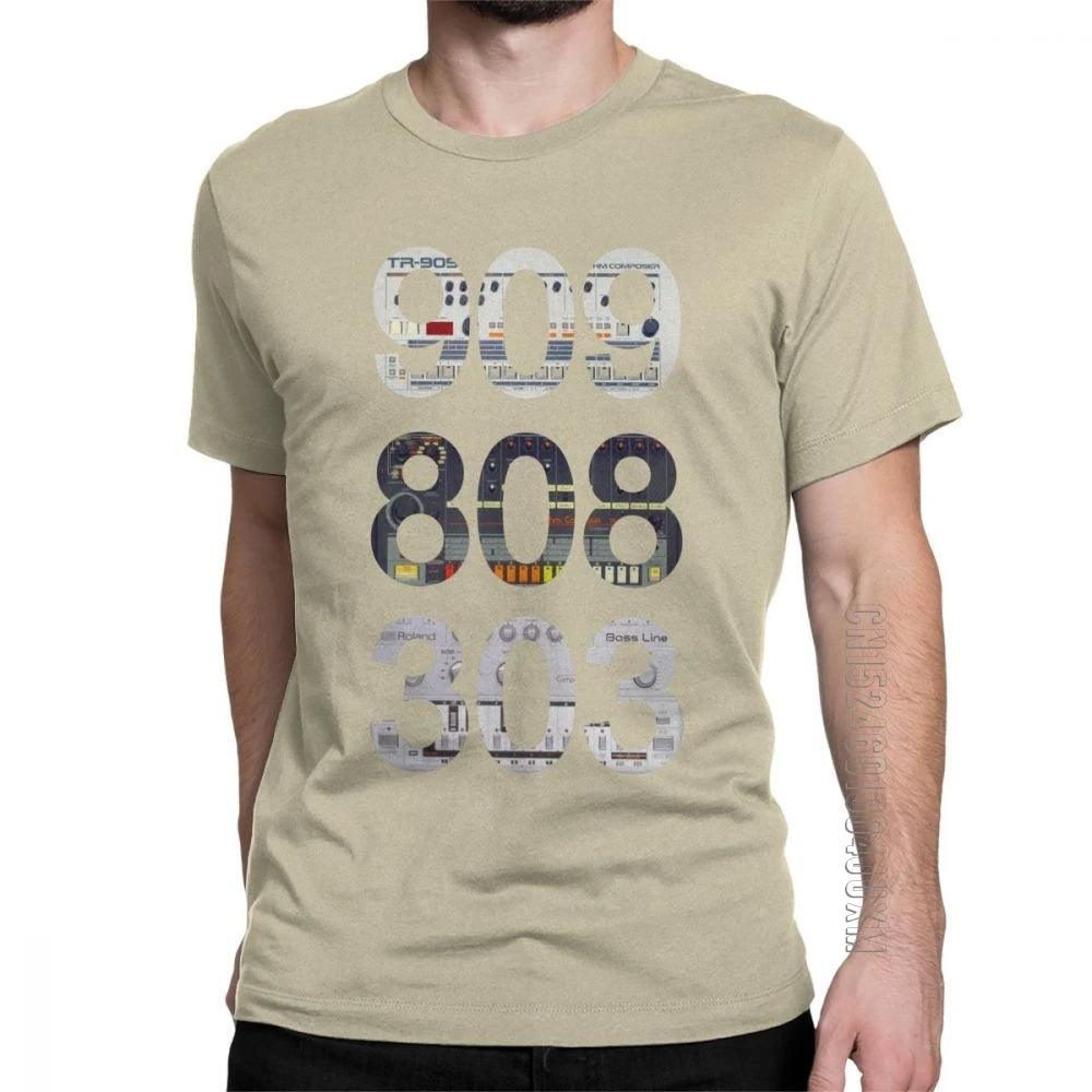 Roland 909 808 303 Classic Synth Drum Machine T Shirt Man Brand Tops Popular O Neck Pure Cotton Tees - Lizard Vigilante