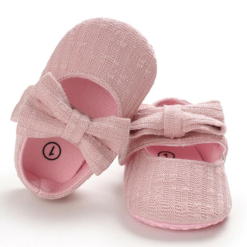 Baby Girls First Walkers Bow Knot Solid Soft Shoe Footwear For Baby Girl Breathable Shoes