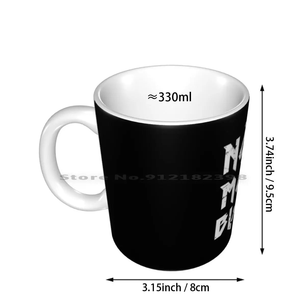 None More Black Ceramic Mugs Coffee Cups Milk Tea Mug None More Black Black Spinal Tap Band Funny Heavy Metal Music Movie - Premium Mug from Lizard Vigilante - Just $17.69! Shop now at Lizard Vigilante