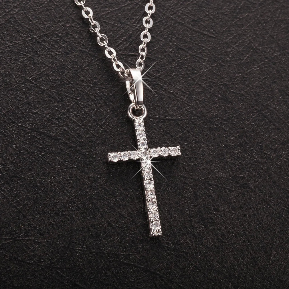 Fashion  Cross Pendants dropshipping Golden Silver  Color Crystal Jesus Cross Pendant Necklace Jewelry For Men/Women Wholesale - Premium  from Lizard Vigilante - Just $1.99! Shop now at Lizard Vigilante