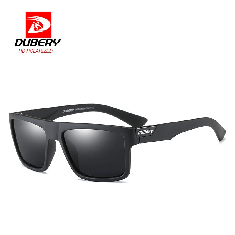 Dubery Retro Polarized Rectangle Sunglasses – UV400 Anti-Reflective Shades for Everyday Adventures