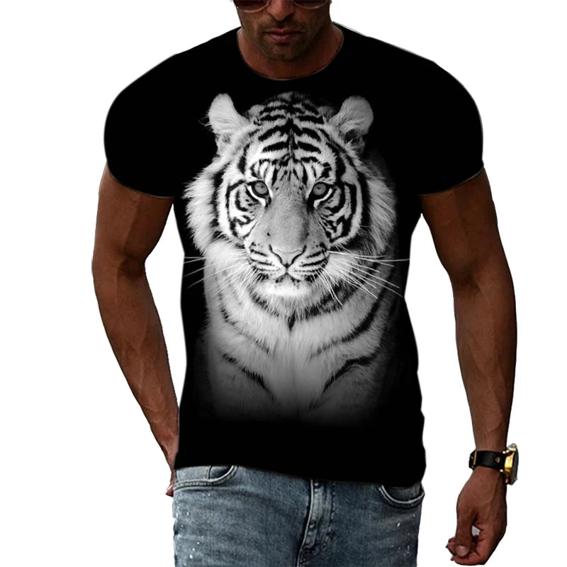 Men's Polyester Tiger Graphic T-Shirt - Premium T-shirt from Lizard Vigilante - Just $22.99! Shop now at Lizard Vigilante