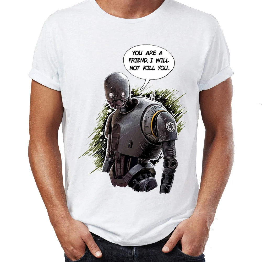 Brand New Men T Shirts 100% Cotton Driod Imperial Road Abby Road R2D2 C3PO Game Awesome Artwork Print Tee Shirts Oversize Tshirt - Premium T-Shirt from Lizard Vigilante - Just $23.99! Shop now at Lizard Vigilante