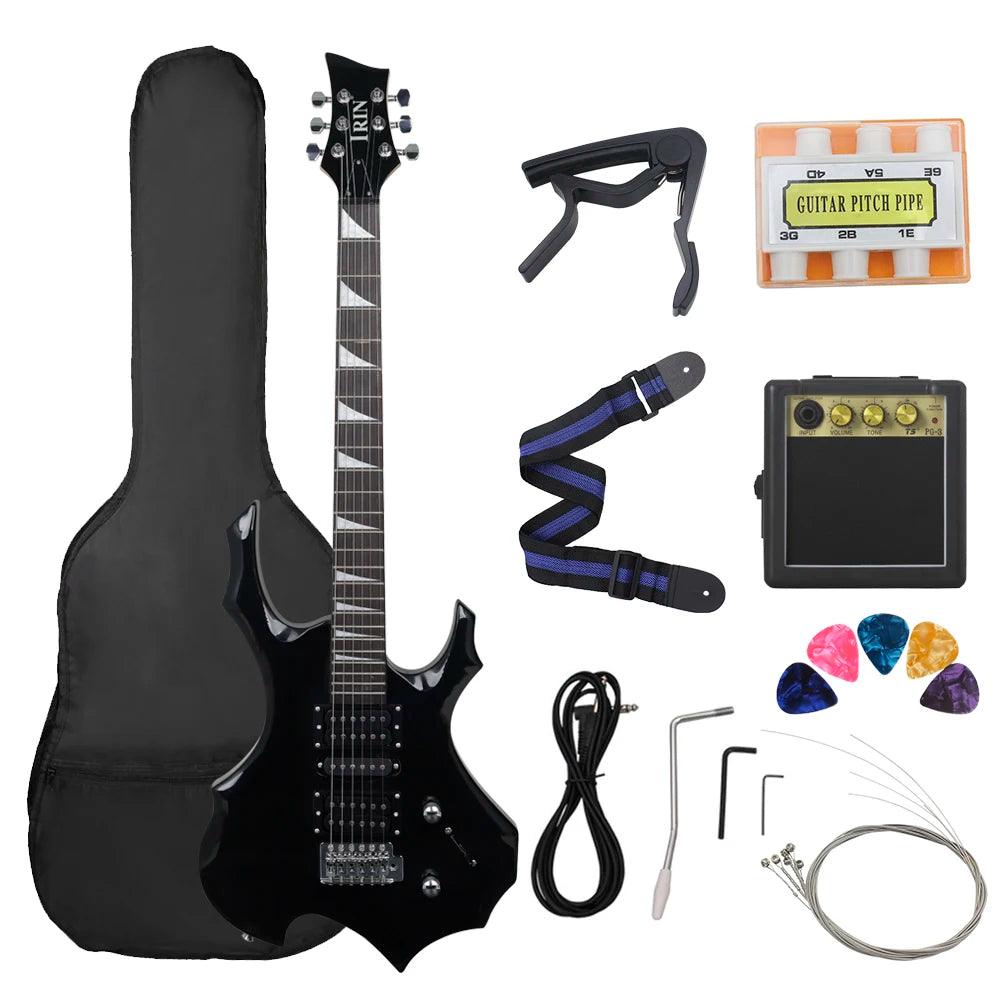 IRIN 24 Frets 6 Strings Electric Guitar Maple Body Electric Guitar Guitarra With Bag Speaker Necessary Guitar Parts & Accessories - Lizard Vigilante