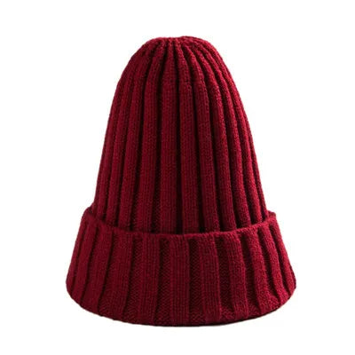 Unisex Solid Knit Beanie – Soft Hip-Hop Style Winter Hat for Men & Women - Premium beanie from Lizard Vigilante - Just $16.99! Shop now at Lizard Vigilante