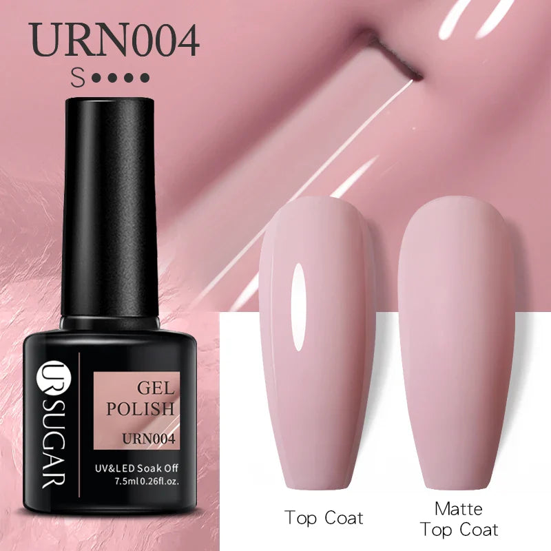 UR SUGAR 7.5ml Nude Glitter Color Gel Nail Polish Winter Warm Color Series Semi-permanent Varnish Professionals Manicure