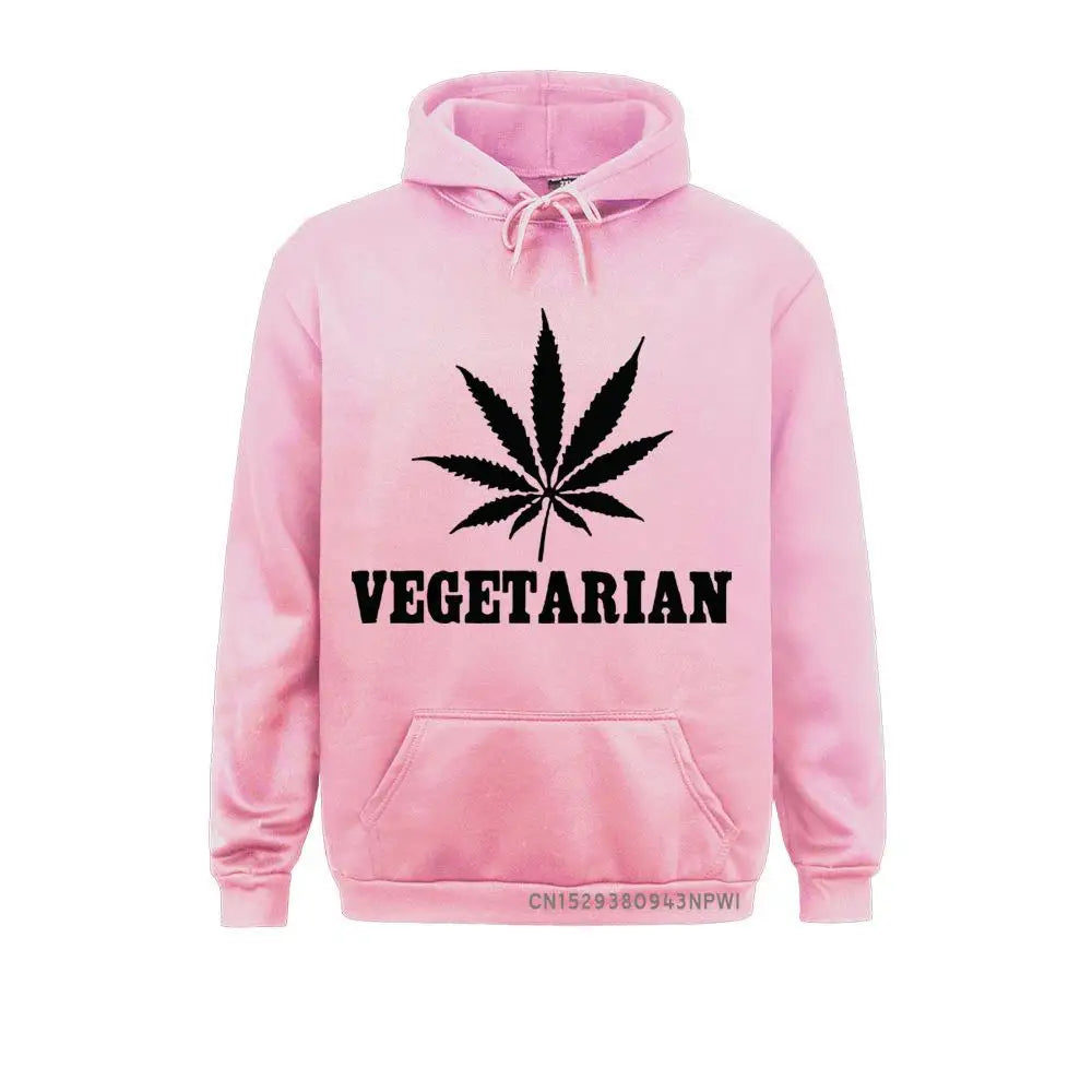 Vegetarian Weed Gift Sweatshirt for Men – Green Hemp Leaves Statement Hoodie, Funny Sportswear - Premium Long-sleeve hoodie from Lizard Vigilante - Just $34.99! Shop now at Lizard Vigilante