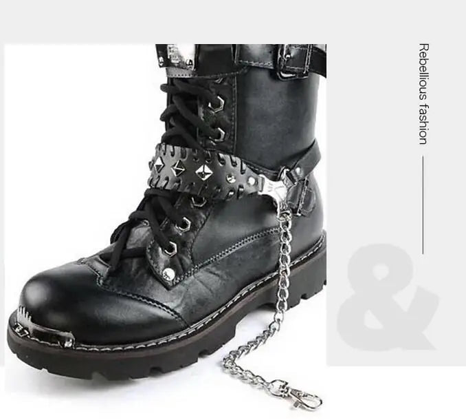 Rivet Rage Boot Chains 2025 – Rock Punk Stage Anklet Accessory for Men & Women