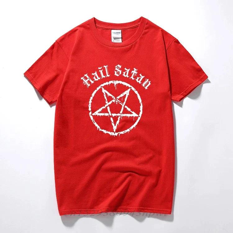 Hail Satan T-Shirt Pentagram - Lizard Vigilante