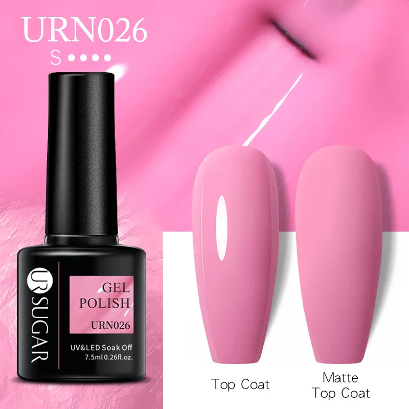 UR SUGAR 7.5ml Nude Glitter Color Gel Nail Polish Winter Warm Color Series Semi-permanent Varnish Professionals Manicure