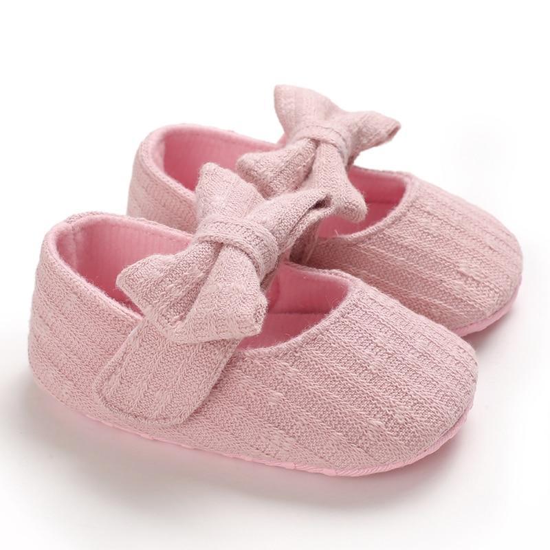 Baby Girls First Walkers Bow Knot Solid Soft Shoe Footwear For Baby Girl Breathable Shoes