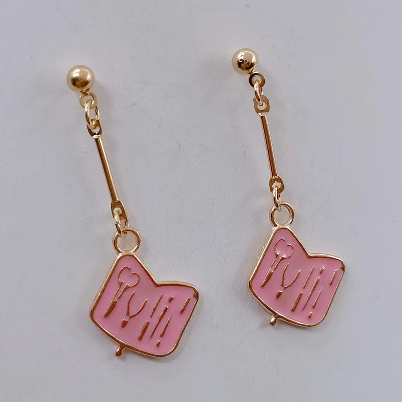 Creative nail salon art nail polish enamel earrings ladies girls gifts