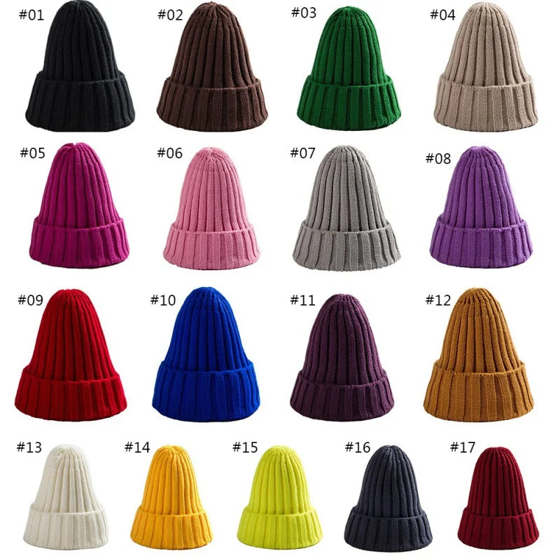 Wholesale Hat Female Unisex Cotton Blends Solid Warm Soft HIP HOP Knitted Hats Men Winter Caps Women Skullies Beanies Girl - Premium  from Lizard Vigilante - Just $5.99! Shop now at Lizard Vigilante