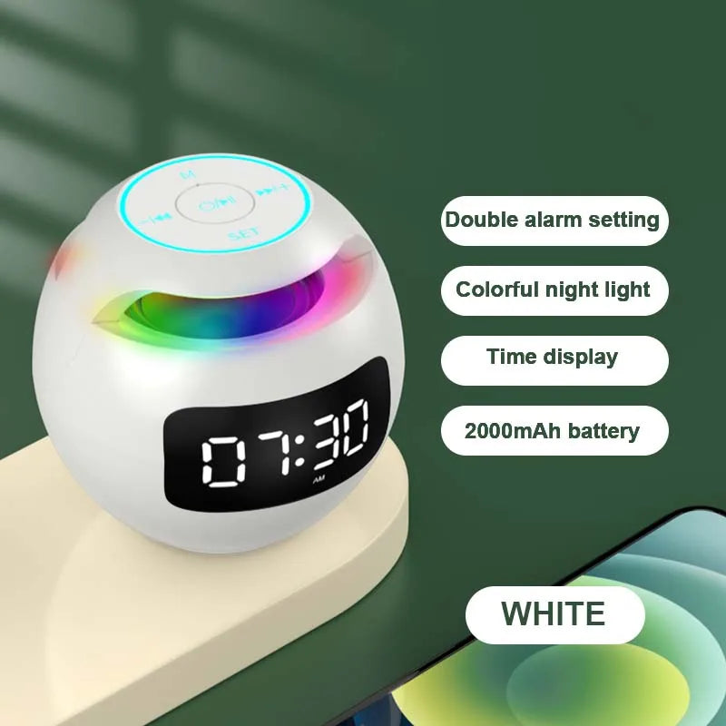 New Mini Bluetooth Speaker Wireless Bluetooth Sound Box with LED Display Alarm Clock Hifi TF Card MP3 Music Play For PC Phone