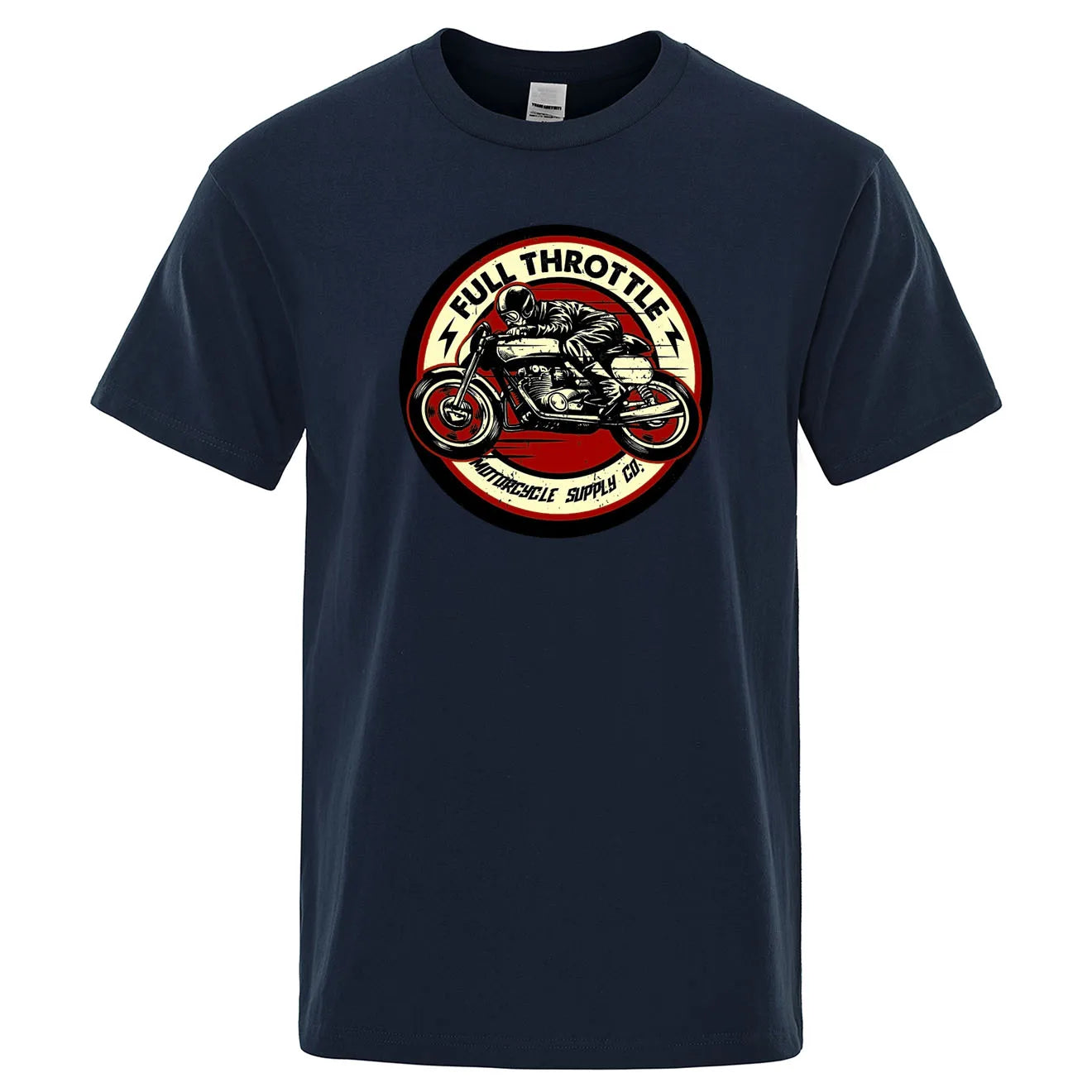 Full Throttle Rockabilly Biker T-Shirt - Ride in Style - Premium T-shirt from Lizard Vigilante - Just $23.88! Shop now at Lizard Vigilante