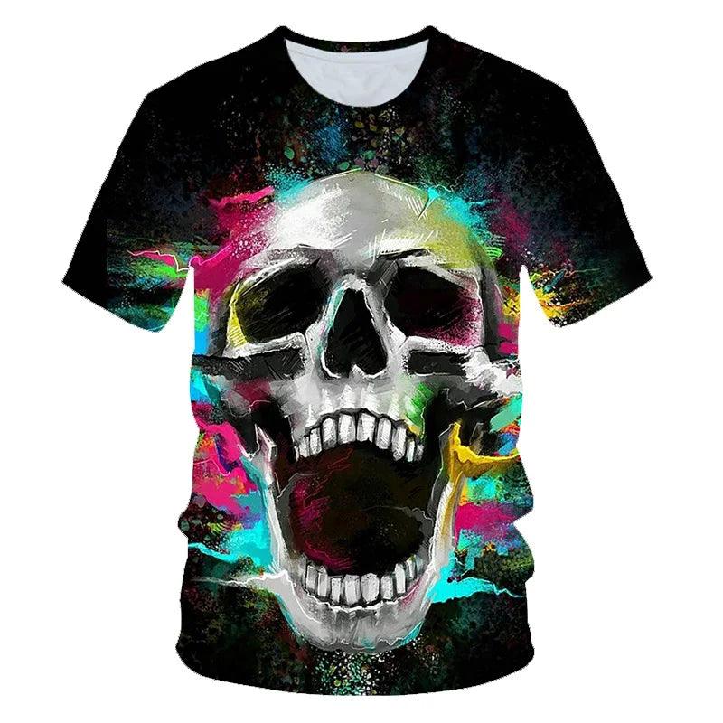 Weed Men's T-shirt Cool Fresh Green Pot Leaves Skull Full Print 3D T-shirt Loose Funny Natural XXS-6XL - Lizard Vigilante